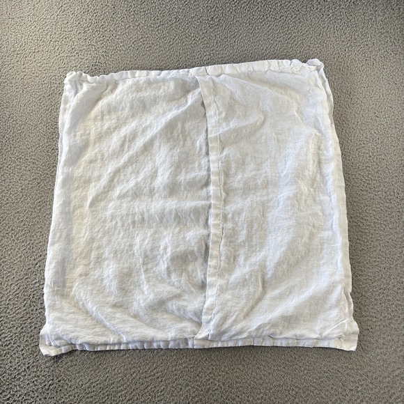 Quince Linen Euro Pillow Sham (1) White - Picture 4 of 7